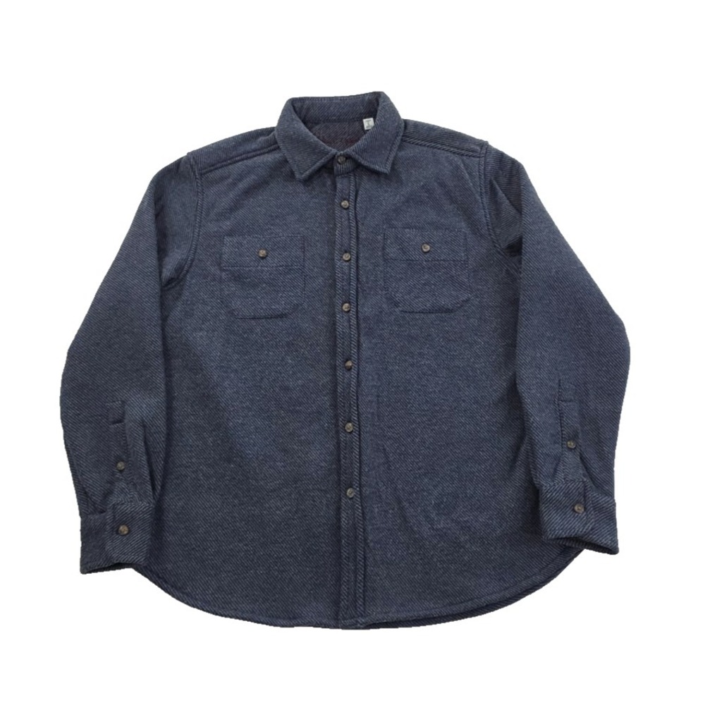 Robert Graham Barford Shacket Men's L Blue Tweed Fleece Lined NEW Classic Fit - Picture 1 of 16